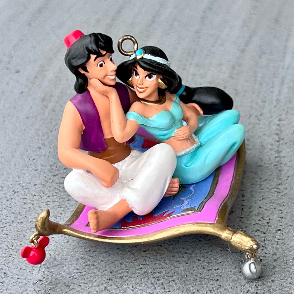 Disney Jasmine and Prince magic carpet ride Christmas Ornament.